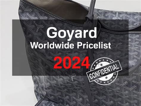 goyard preis|goyard price list paris.